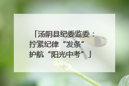 汤阴县纪委监委：拧紧纪律“发条” 护航“阳光中考”